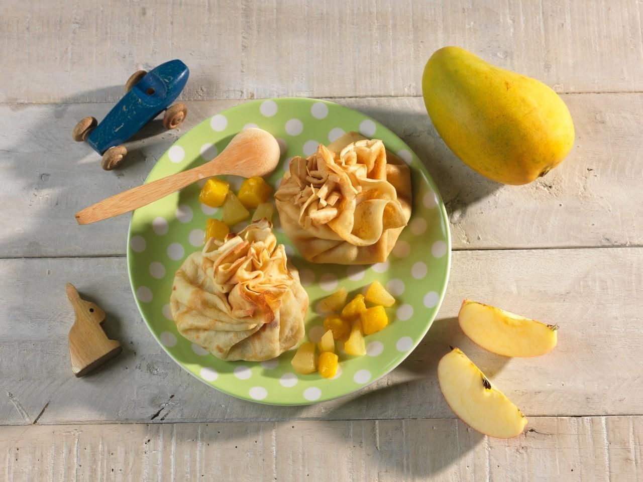 Mes 1ères crêpes et leur compotée de fruits